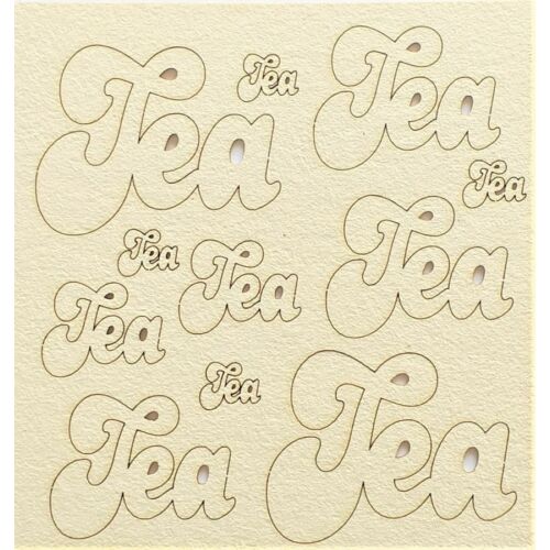 Tea felirat több méretben 110x115 mm táblán