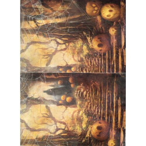 Rizspapír-Halloween minta