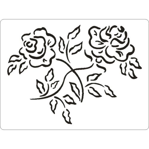 3D stencil 145x195x1 mm ST2011 rózsa